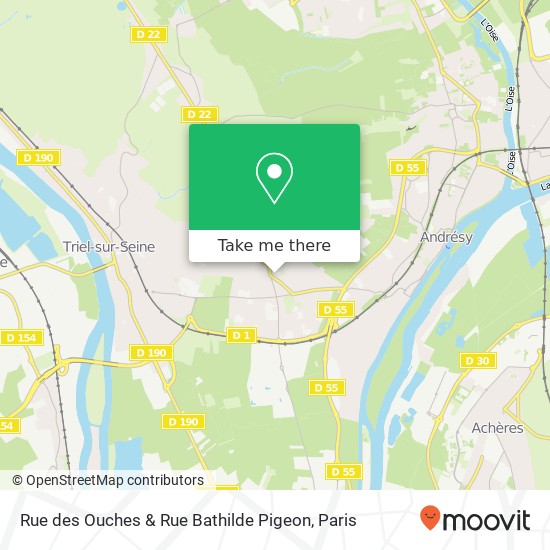 Rue des Ouches & Rue Bathilde Pigeon map
