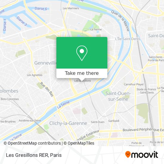 Mapa Les Gresillons RER
