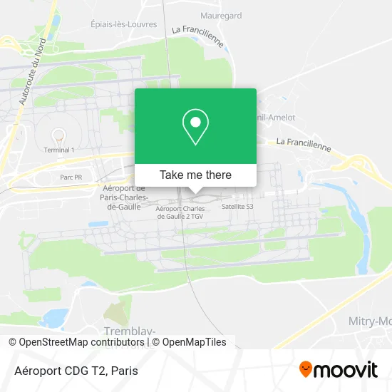 Aéroport CDG T2 map
