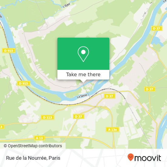 Mapa Rue de la Nourrée
