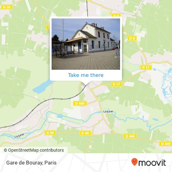 Gare de Bouray map