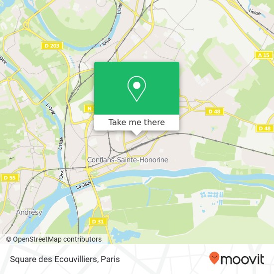 Square des Ecouvilliers map