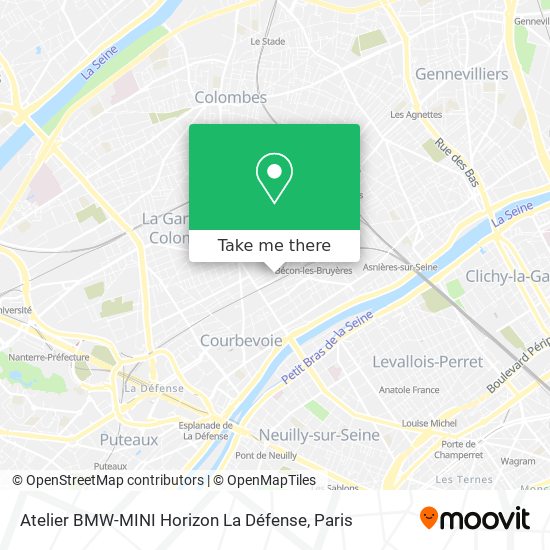 Atelier BMW-MINI Horizon La Défense map