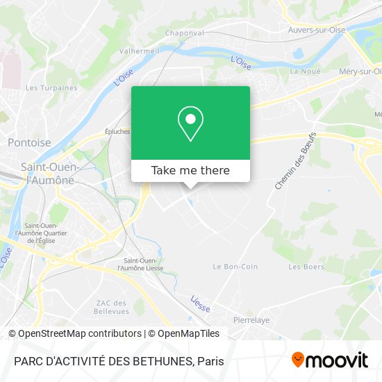 PARC D'ACTIVITÉ DES BETHUNES map