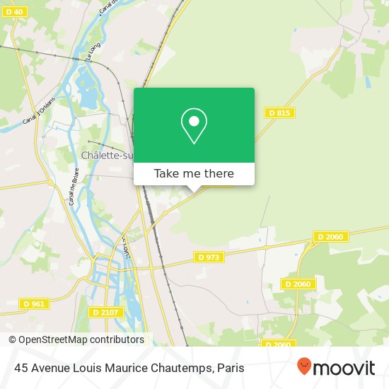 Mapa 45 Avenue Louis Maurice Chautemps