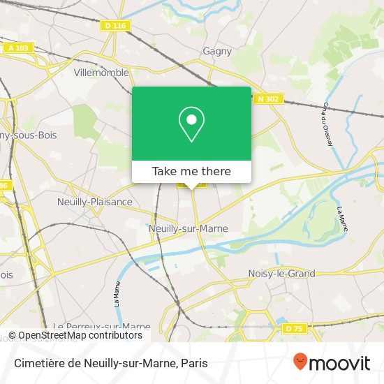 Mapa Cimetière de Neuilly-sur-Marne