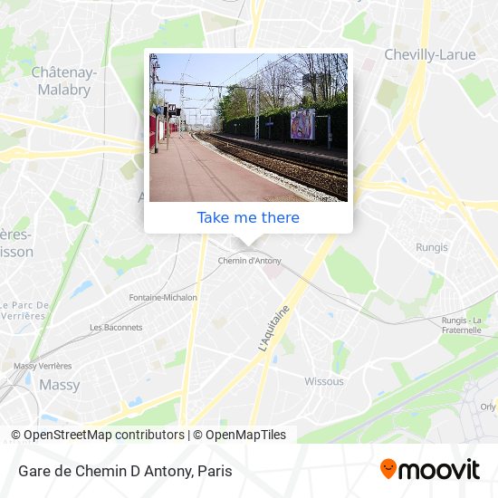 Gare de Chemin D Antony map