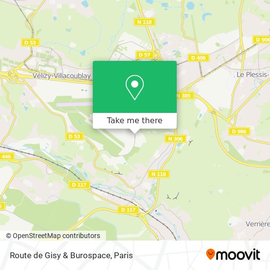 Route de Gisy & Burospace map