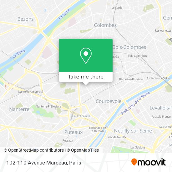 Mapa 102-110 Avenue Marceau