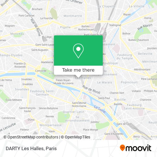 Mapa DARTY Les Halles
