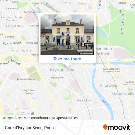 Mapa Gare d'Ivry sur Seine