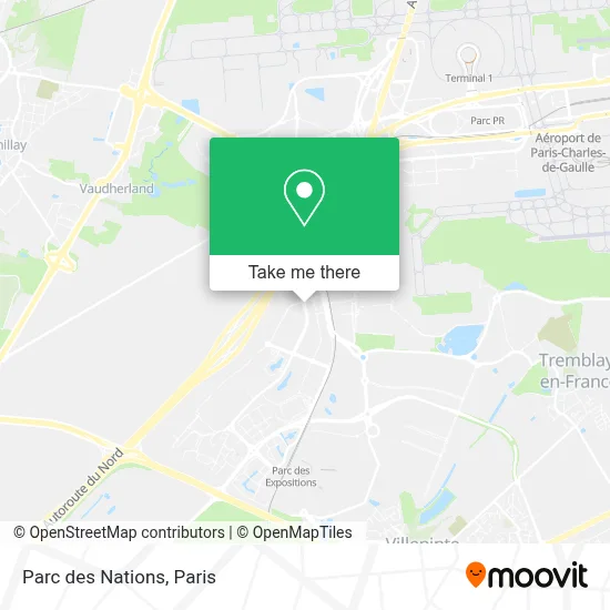 Parc des Nations map