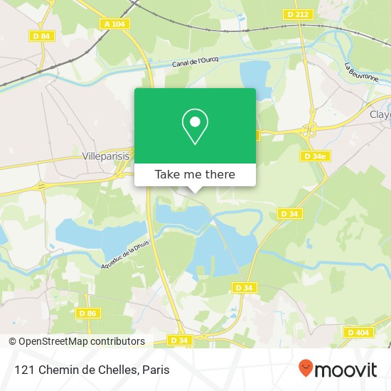 Mapa 121 Chemin de Chelles