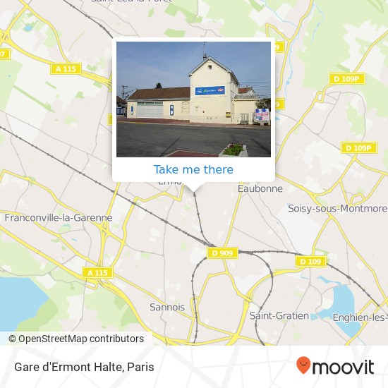 Mapa Gare d'Ermont Halte