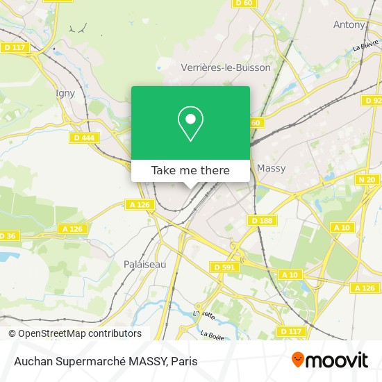 Auchan Supermarché MASSY map