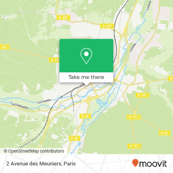 Mapa 2 Avenue des Meuniers