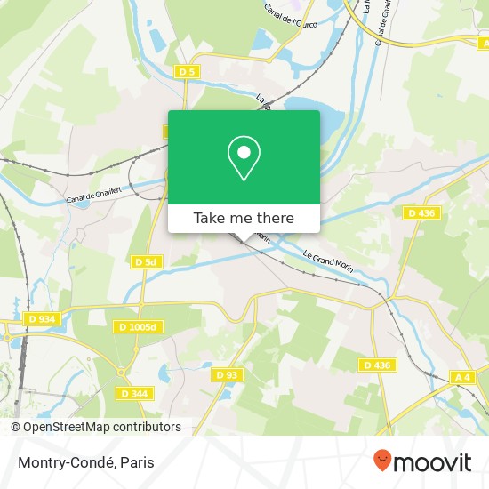 Mapa Montry-Condé