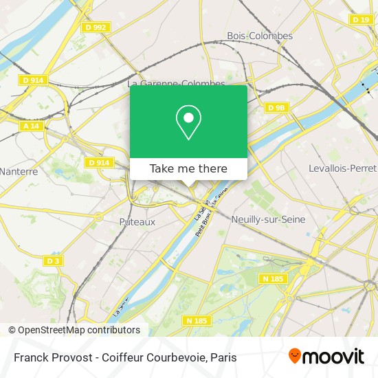 Mapa Franck Provost - Coiffeur Courbevoie