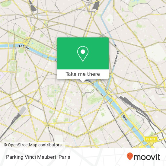 Parking Vinci Maubert map