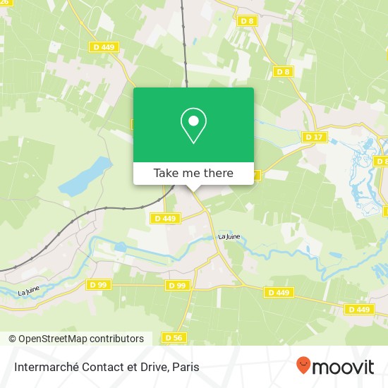 Mapa Intermarché Contact et Drive