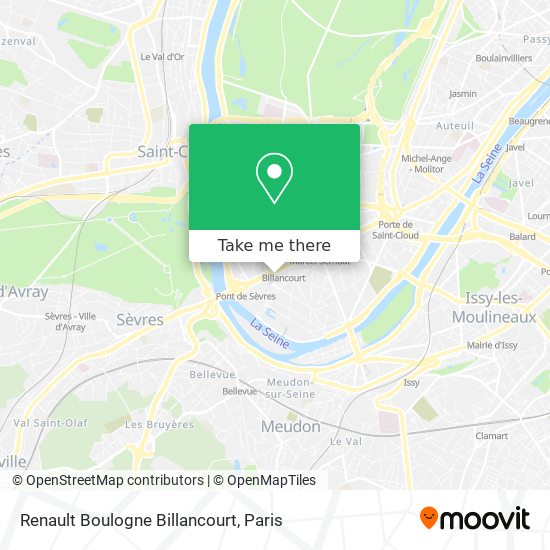 Renault Boulogne Billancourt map