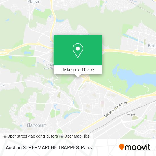 Auchan SUPERMARCHE TRAPPES map