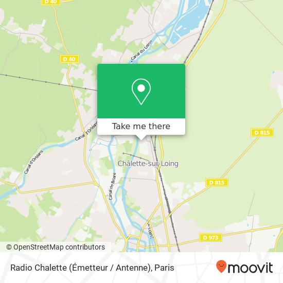 Mapa Radio Chalette (Émetteur / Antenne)