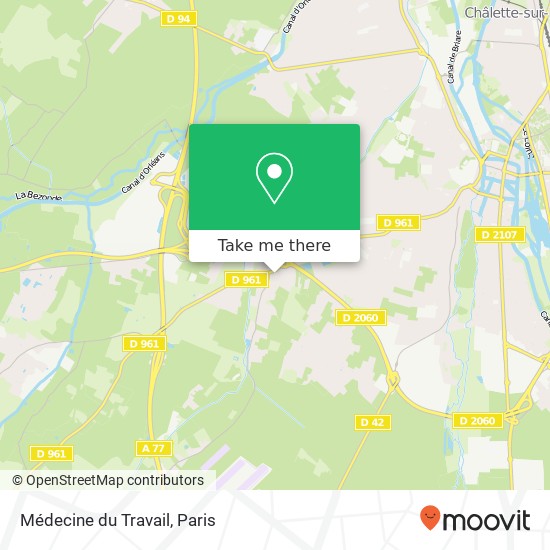 Médecine du Travail map