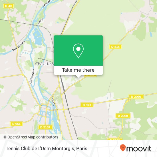 Tennis Club de L'Usm Montargis map