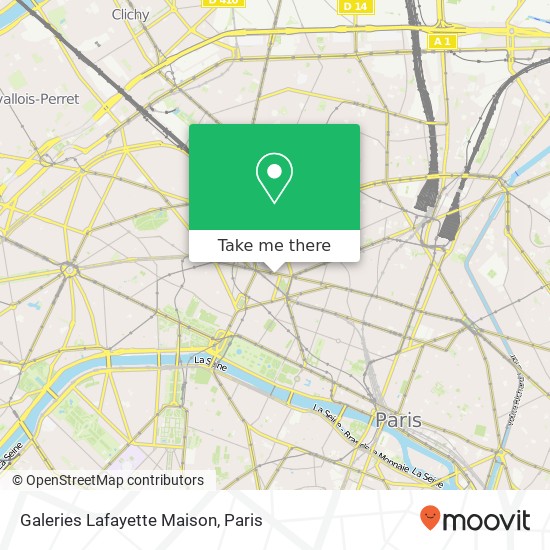 Mapa Galeries Lafayette Maison