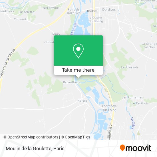 Mapa Moulin de la Goulette