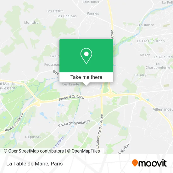 La Table de Marie map