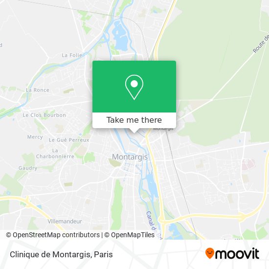 Mapa Clinique de Montargis