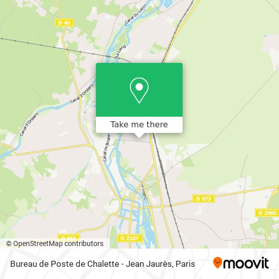 Mapa Bureau de Poste de Chalette - Jean Jaurès
