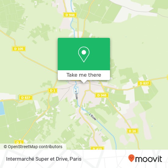 Intermarché Super et Drive map