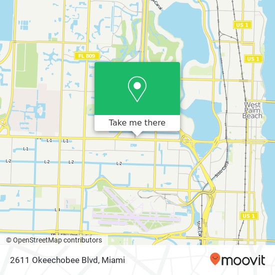 Mapa de 2611 Okeechobee Blvd