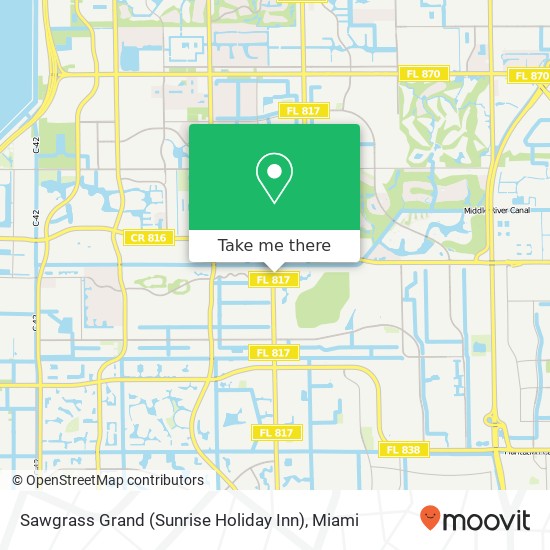 Sawgrass Grand (Sunrise Holiday Inn) map