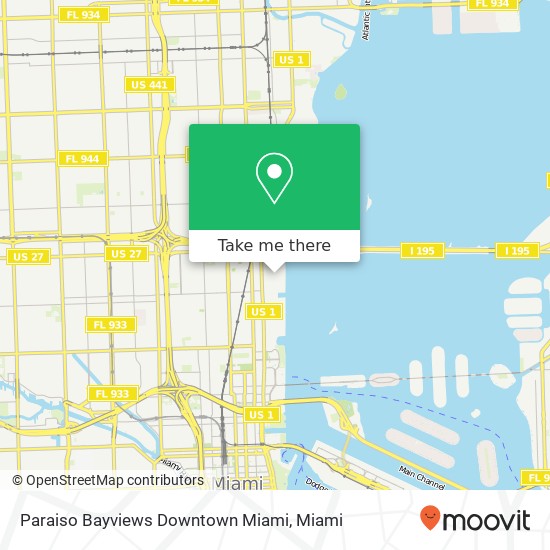 Paraiso Bayviews Downtown Miami map