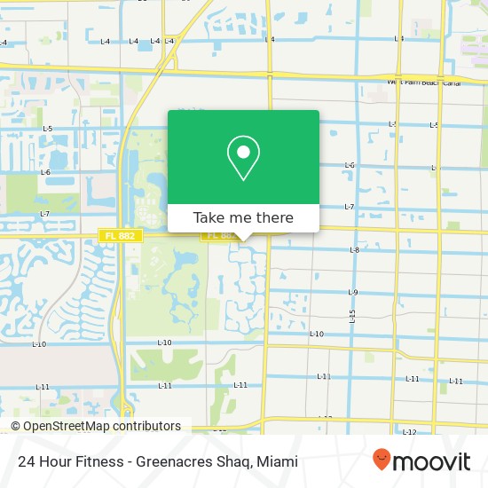 24 Hour Fitness - Greenacres Shaq map