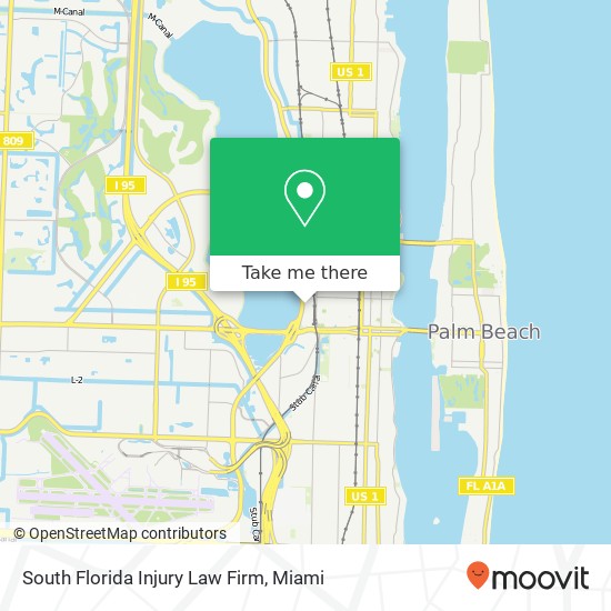 South Florida Injury Law Firm map