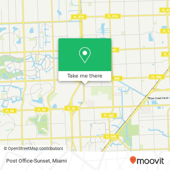 Post Office-Sunset map