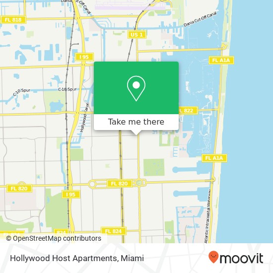 Hollywood Host Apartments map