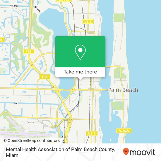 Mapa de Mental Health Association of Palm Beach County