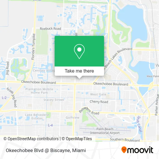 Mapa de Okeechobee Blvd @ Biscayne