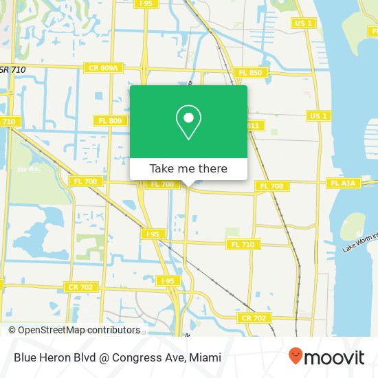 Mapa de Blue Heron Blvd @ Congress Ave
