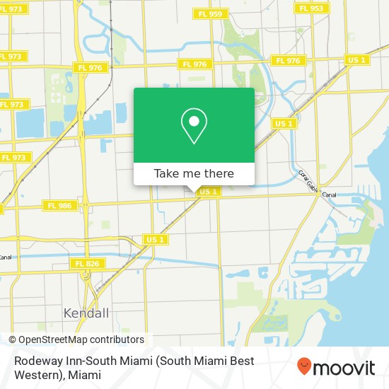 Mapa de Rodeway Inn-South Miami (South Miami Best Western)
