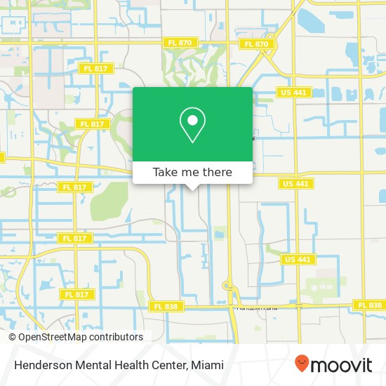 Mapa de Henderson Mental Health Center