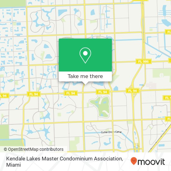 Kendale Lakes Master Condominium Association map