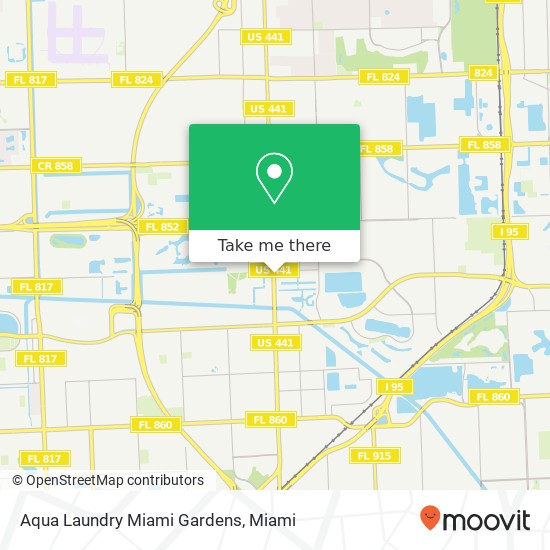 Aqua Laundry Miami Gardens map