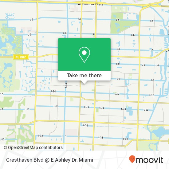 Cresthaven Blvd @ E Ashley Dr map